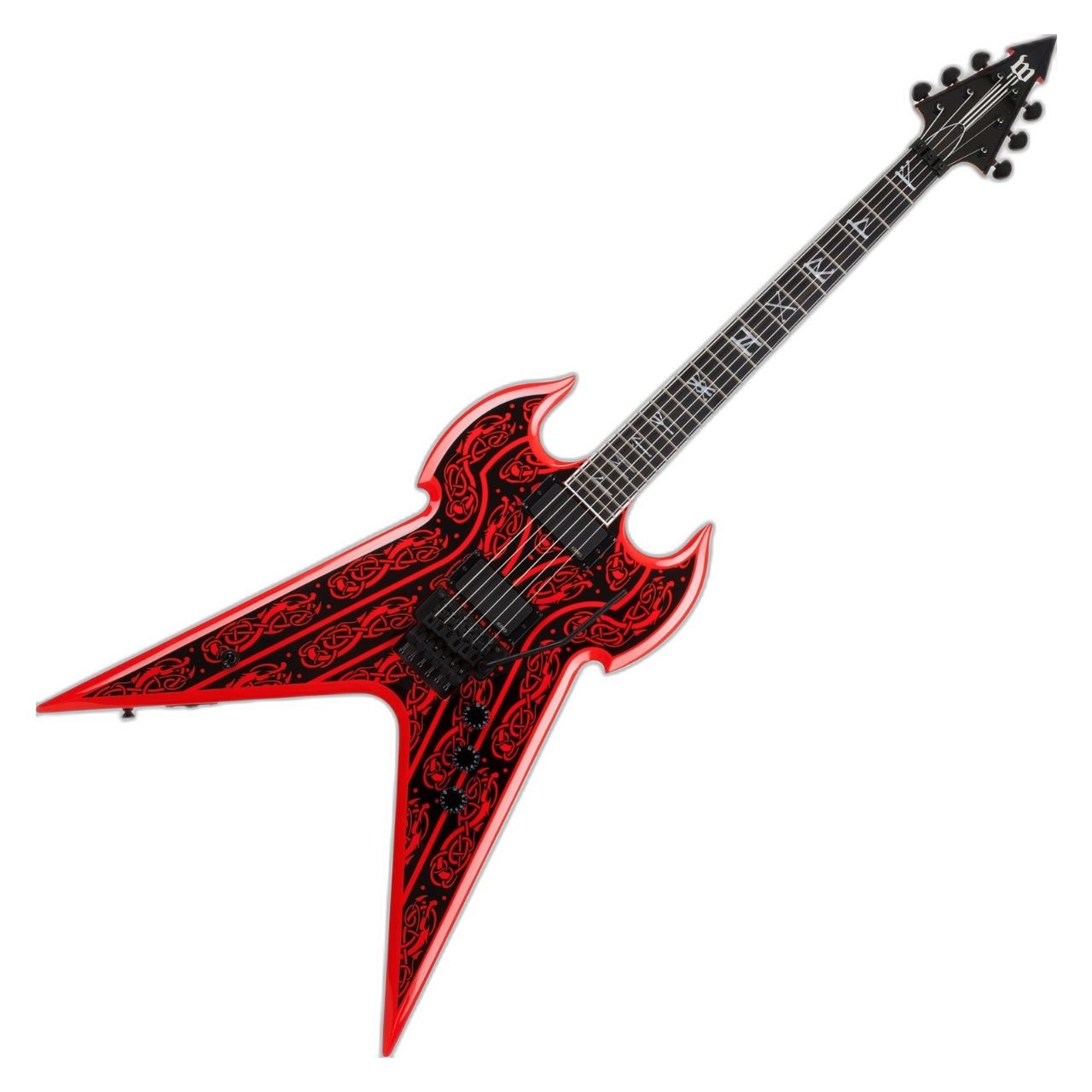 Wylde Audio Warhammer FR Nose Dragon Red Pinstripe Guitar - WYLDE 4580