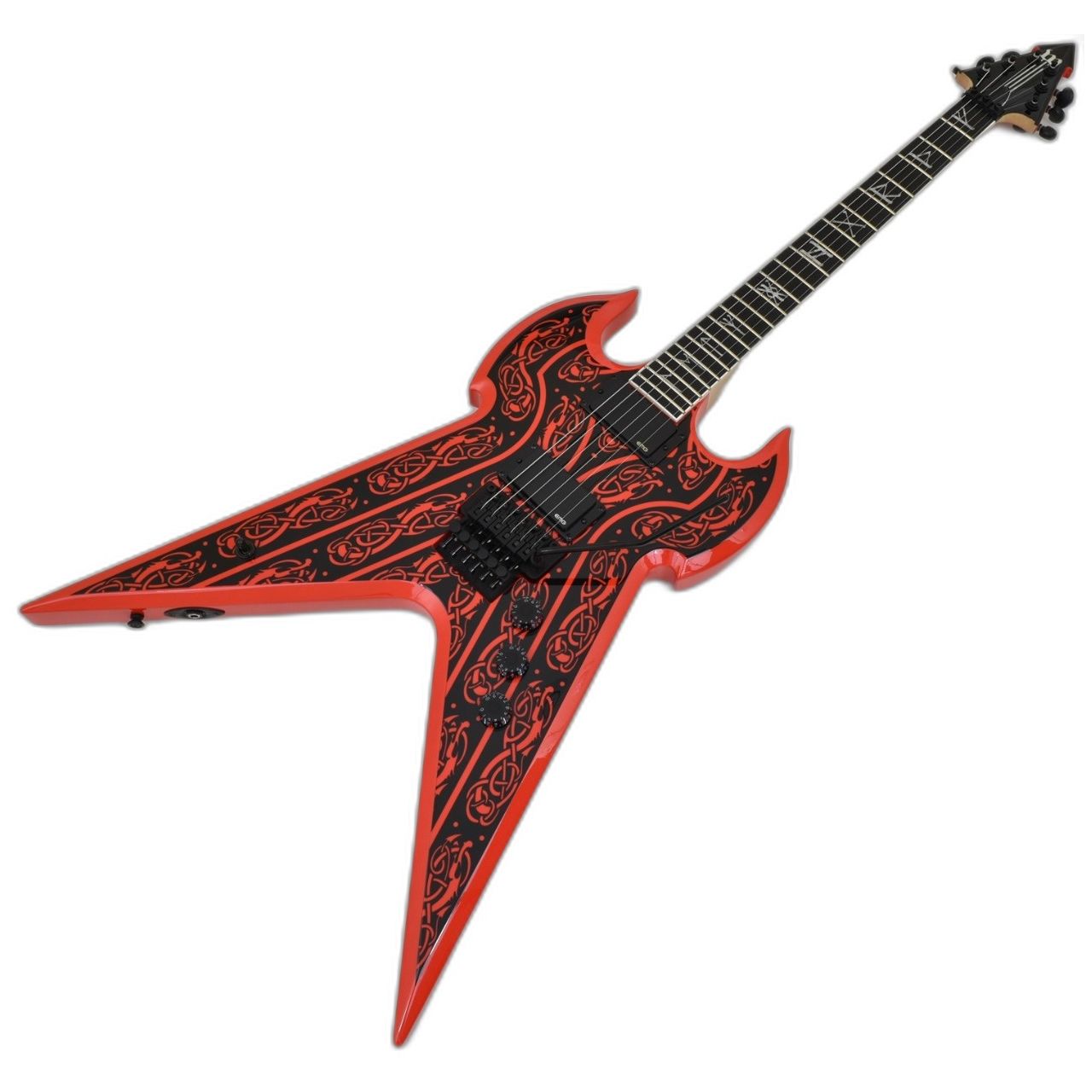RyRy HISASHI vampire風 ギター Wylde Audio Warhammer FR Nose Dragon Red Pinstripe Guitar B-Stock - WY