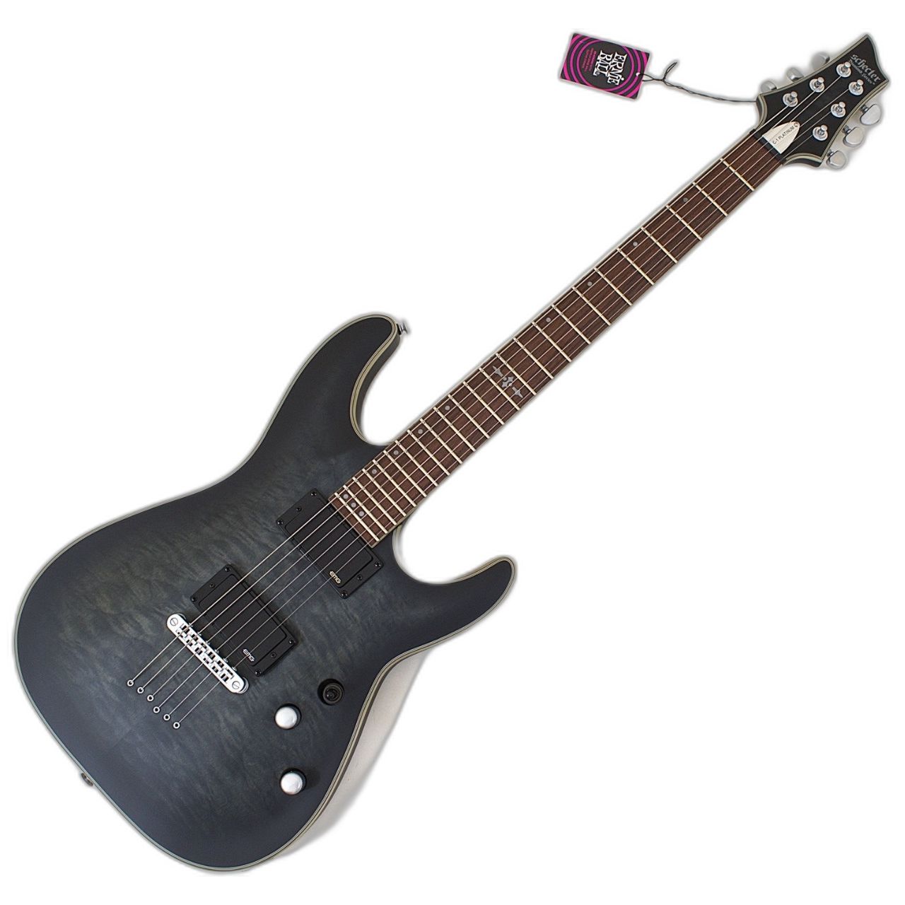 Schecter C-1 Platinum See-Thru Black | Studio Gears