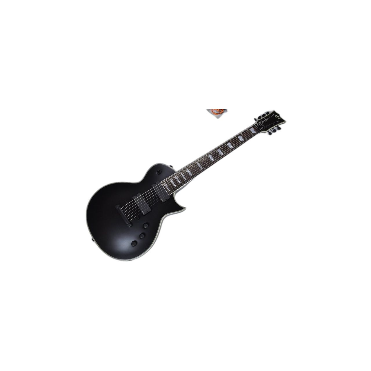 T*R様 7弦ESP LTD EC-407 Eclipse シェイプ/EMGピッ ESP LTD EC-407 7 Strings Guitar in Black Satin B stock