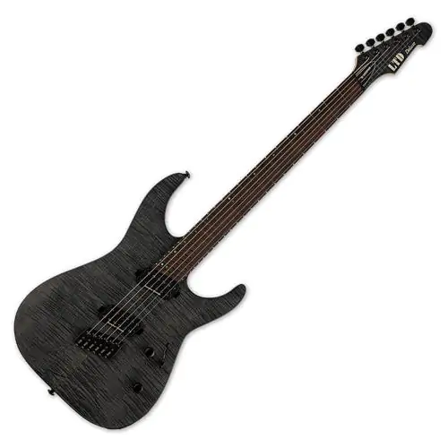ESP LTD M-1000 Multi-Scale Electric Guitar See Thru Black Satin sku number LM1000MSFMSTBLKS