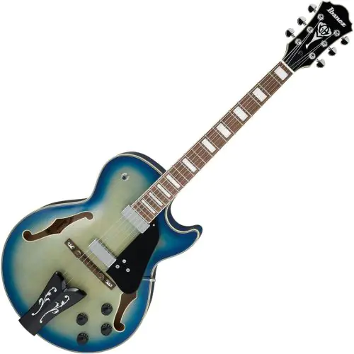 Ibanez George Benson GB10EM Signature Hollow Body Electric Guitar Jet Blue Burst sku number GB10EMJBB