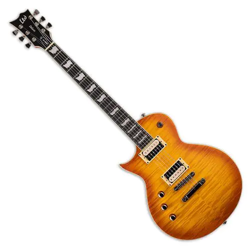 ESP LTD EC-1000T Left Handed Electric Guitar Honey Burst Satin sku number LEC1000TFMHBSFLH