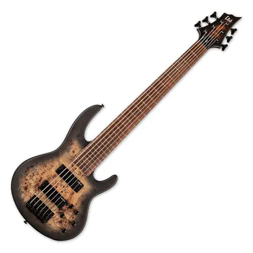 ESP LTD D-6 6 String Electric Bass Black Natural Burst Satin sku number LD6BPBLKNBS