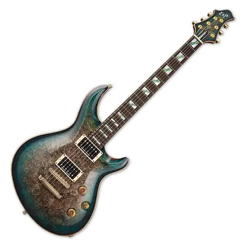 ESP Mystique CTM Electric Guitar See Thru Black Blue Burst sku number EMYSTCTMBMSTBLKBLFD