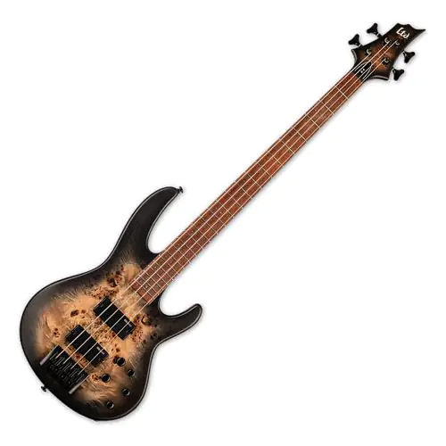 ESP LTD D-4 Electric Bass Black Natural Burst Satin sku number LD4BPBLKNBS