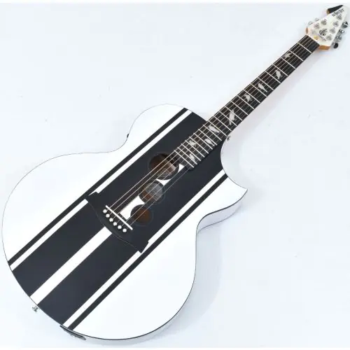 Schecter DJ Ashba Signature Acoustic Electric Guitar Satin White B-Stock 3652 sku number SCHECTER3718.B 3652