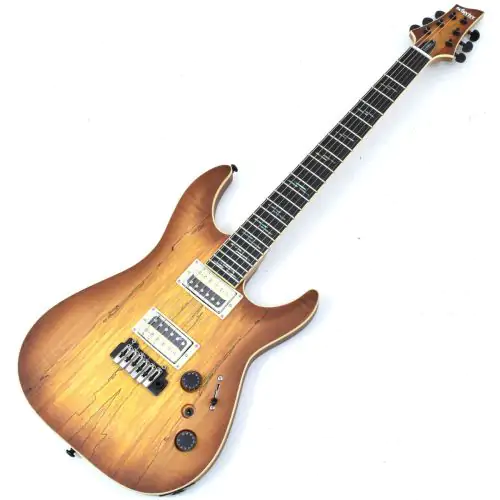 Schecter C-1 Exotic Spalted Maple Electric Guitar Satin Natural Vintage Burst B-Stock 2794 sku number SCHECTER3338.B 2794