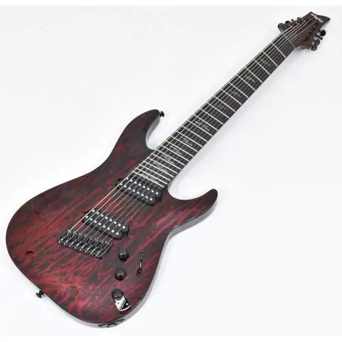 Schecter C-8 Multiscale Silver Mountain Electric Guitar Blood Moon B Stock 1578 sku number SCHECTER1478.B 1578