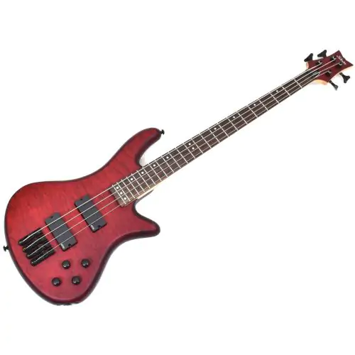 Schecter Stiletto Custom-4 Electric Bass Vampyre Red Satin B-Stock 2163 sku number SCHECTER2537.B 2163