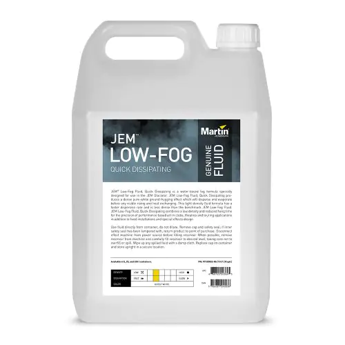 Martin Quick Dissipating JEM Low Fog Fluid 4x 5L sku number 97120832