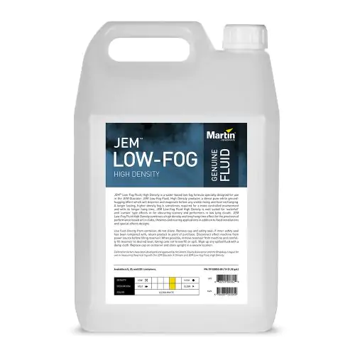 Martin High Density JEM Low Fog Fluid 4x 5L sku number 97120852