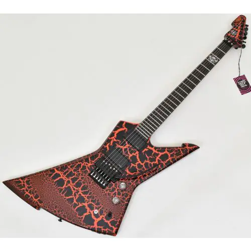 Schecter Balsac E-1 FR Guitar in Black Orange Crackle B Stock 1932 sku number SCHECTER1559.B 1932