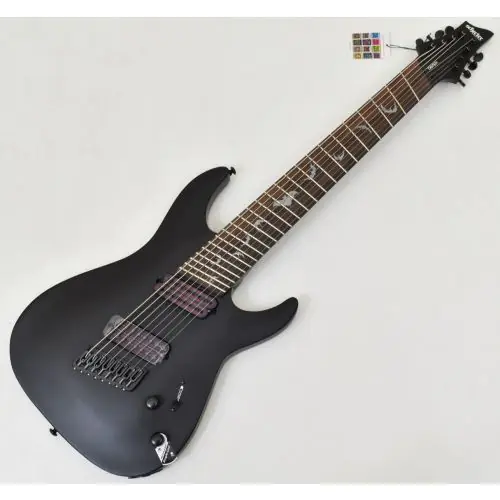 Schecter Damien-8 Multiscale Guitar Satin Black B-Stock 2245 sku number SCHECTER2477.B2245