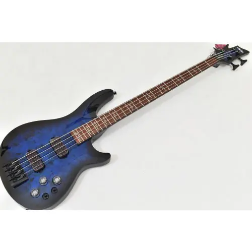 Schecter Omen Elite-4 Bass See Thru Blue Burst B-stock 0321 sku number SCHECTER2622.B0321