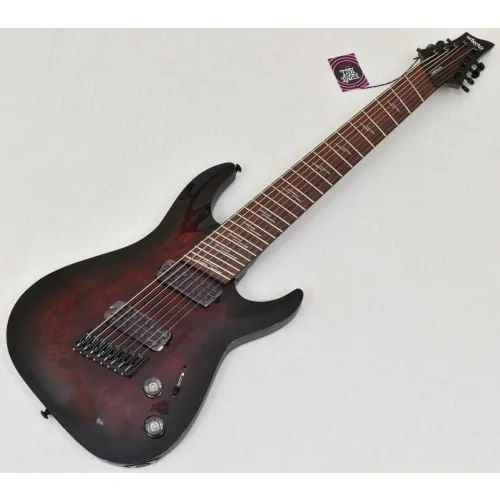 Schecter Omen Elite-8 Multiscale Guitar Black Cherry Burst sku number SCHECTER2465