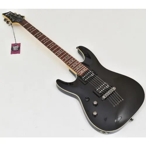 Schecter Omen-6 Left-Handed Guitar Gloss Black B Stock 2104 sku number SCHECTER2063.B2104