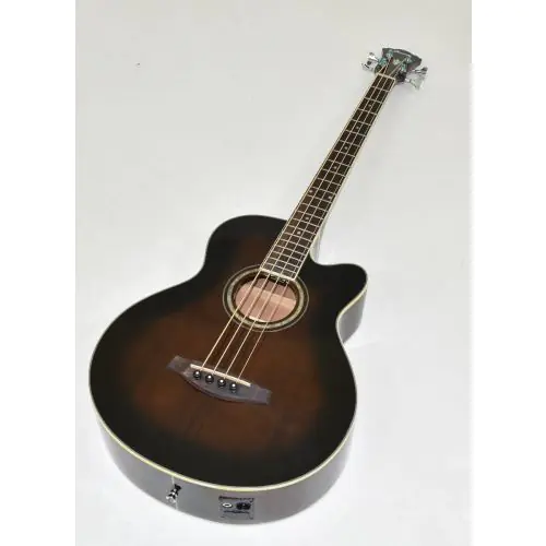 Ibanez AEB10E-DVS Artwood Series Acoustic Electric Bass in Dark Violin Sunburst High Gloss Finish 9618 sku number AEB10EDVS.B-9618