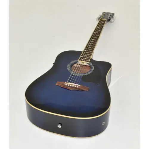 Ibanez PF15ECEWC-TBS PF Series Acoustic Guitar-Transparent Blue Sunburst High Gloss Finish 0754 sku number PF15ECEWCTBS.B 0754-2