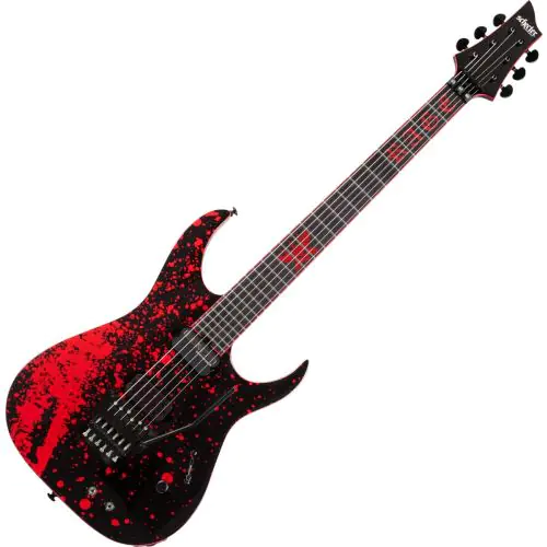 Schecter Sullivan King Banshee-6 FR-S Guitar Obsidian Blood Finish sku number SCHECTER2484