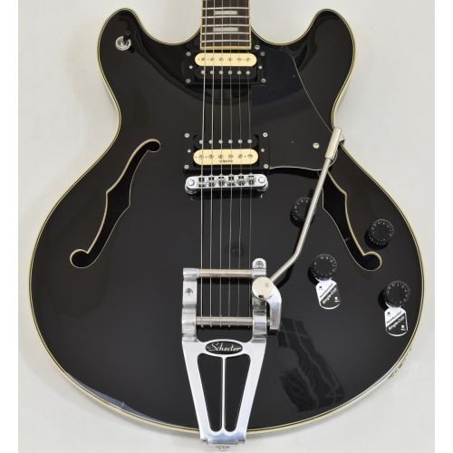 Schecter Corsair Semi Hollow Guitar Black B-Stock 0653