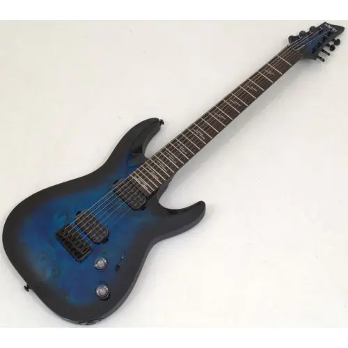 Schecter Omen Elite-7 Guitar Blue Burst B-Stock 0135 sku number SCHECTER2458-B0135
