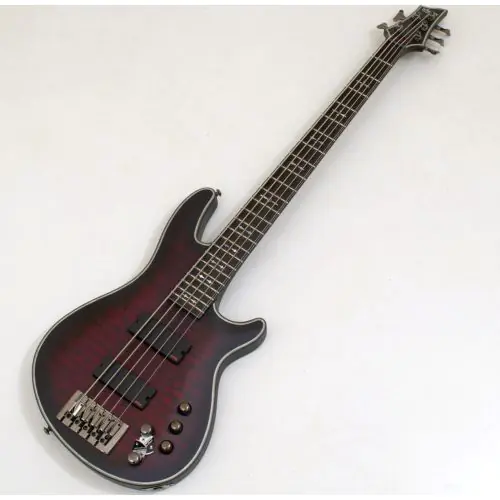 Schecter Hellraiser Extreme-5 Electric Bass Crimson Red Burst Satin B-Stock 1027 sku number SCHECTER1919.B 1027