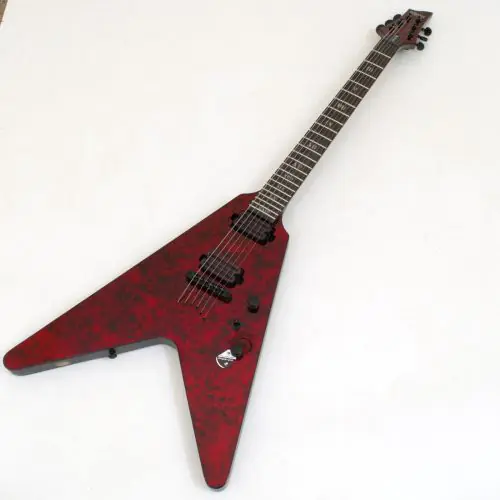 Schecter V-1 Apocalypse Electric Guitar in Red Reign B1595 sku number SCHECTER3053.B1595
