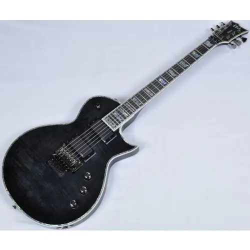 ESP LTD Deluxe EC-1000 FR Electric Guitar in See-Thru Black B-Stock sku number LEC1000FRSTBLK.B