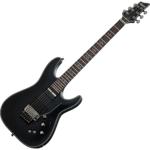 Schecter Hellraiser Passive C-1 FR S Electric Guitar in Satin Black Finish sku number SCHECTER3064
