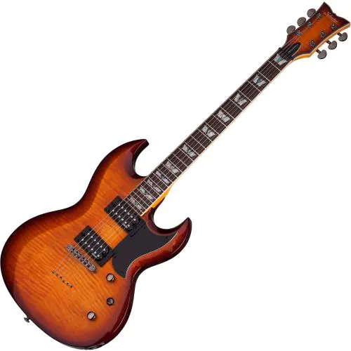 Schecter S-II Omen Extreme Electric Guitar in Vintage Sunburst Finish sku number SCHECTER2032