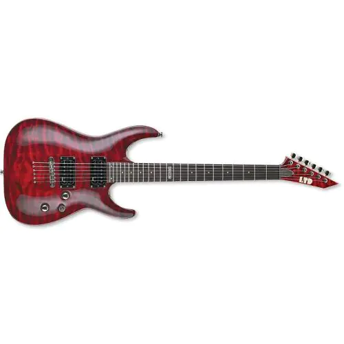 ESP LTD MH-100QMNT Guitar in See-Through Black Cherry sku number LMH100QMNTSTBC