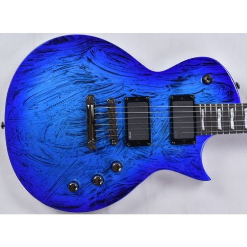 ESP LTD Deluxe EC-1000 Electric Guitar in Swirl Blue Finish
