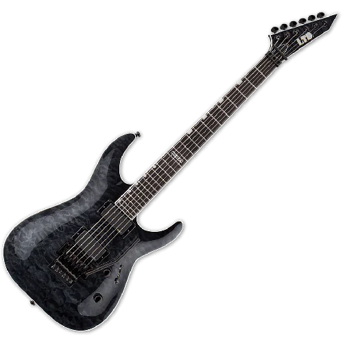 ESP LTD MH-401FR QM Electric Guitar in See-Thru Black sku number LMH401FRQMSTBLK