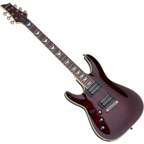 Schecter Omen Extreme-6 Left-Handed Electric Guitar in Black Cherry Finish sku number SCHECTER2009