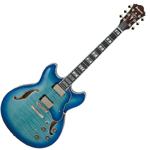 Ibanez Artstar AS153 Semi-Hollow Electric Guitar in Jet Blue Burst with Case sku number AS153JBB