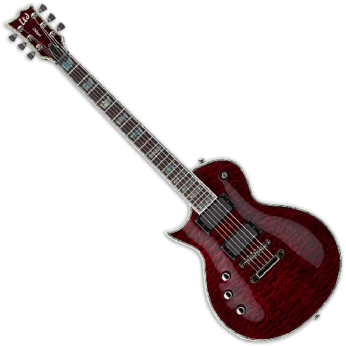 ESP LTD EC-1000 STBC Lefty Guitar in See Thru Black Cherry sku number LEC1000STBCLH