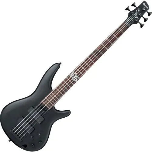 Ibanez Fieldy Signature K5 5 String Electric Bass Black Flat sku number K5BKF