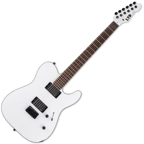 ESP LTD TE-406 Guitar in Snow White Satin Finish sku number LTE406SWS