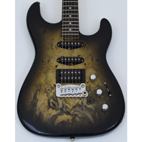 G&L USA Legacy HSS RMC Buckeye Burl Electric Guitar Blackburst