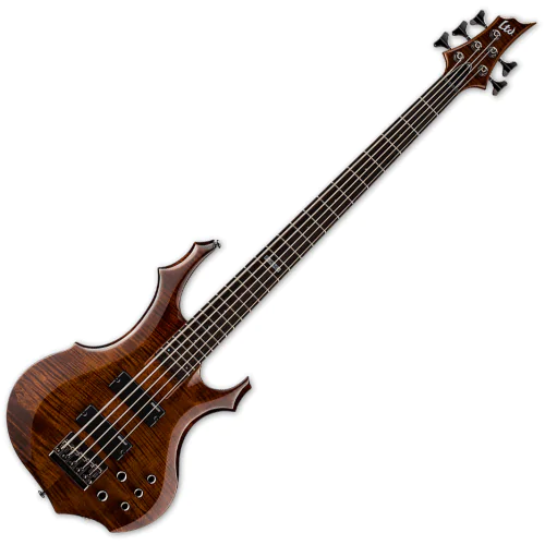 ESP LTD F-155DX Flamed Maple Top 5-String Electric Bass Walnut Brown sku number LF155DXWBR