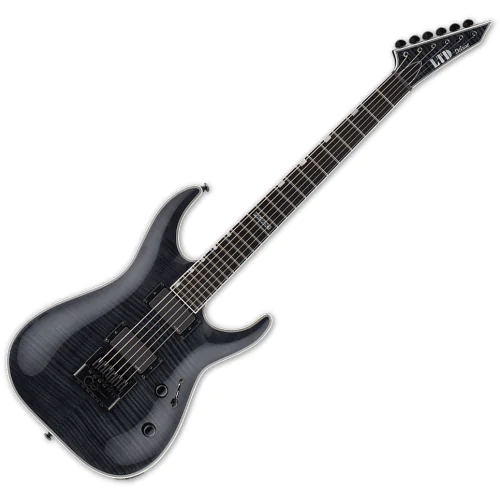 ESP LTD MH-1000 Evertune Flamed Maple Top Electric Guitar See Thru Black sku number LMH1000ETFMSTBLK