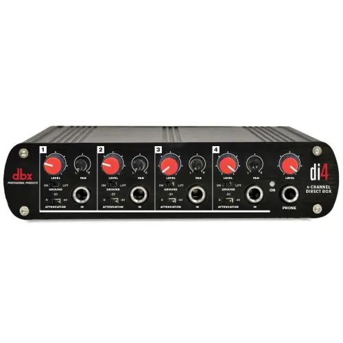 dbx DI4 Active 4 Channel Direct Box with Line Mixer sku number DBXDI4