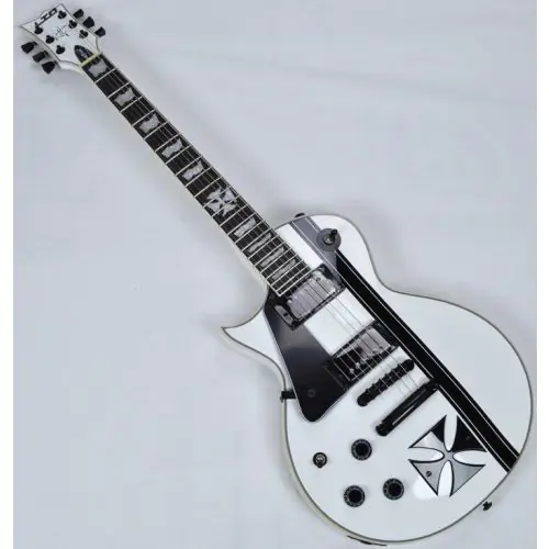 ESP LTD Iron Cross James Hetfield Left Hand Electric Guitar in Snow B-Stock sku number LIRONCROSSSWLH.B