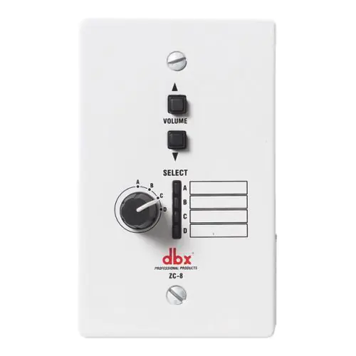 dbx ZC8 Wall Mounted Zone Controller sku number DBXZC8V