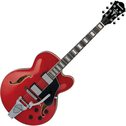 Ibanez Artcore AFS75T Hollow Body Electric Guitar Transparent Cherry Red sku number AFS75TTCD