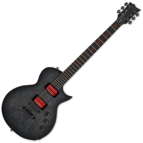 ESP LTD Ben Burnley BB-600 Baritone Signature Electric Guitar See Thru Black Sunburst Satin sku number LBB600BQMSTBLKSBS