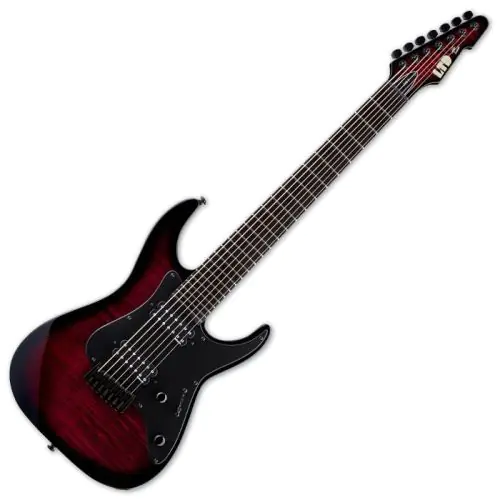 ESP LTD Alex Wade AW-7 Strings Guitar in Blood Red Sunburst Finish sku number LAW7BLRSB.B