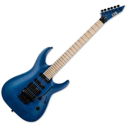 ESP LTD MH-203QM Electric Guitar See Thru Blue sku number LMH203QMSTB