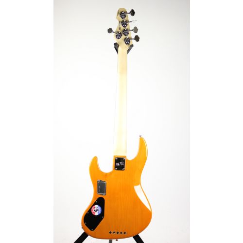 ESP E-II J-5 QM Quilted Maple Amber Bass Guitar w/ Case